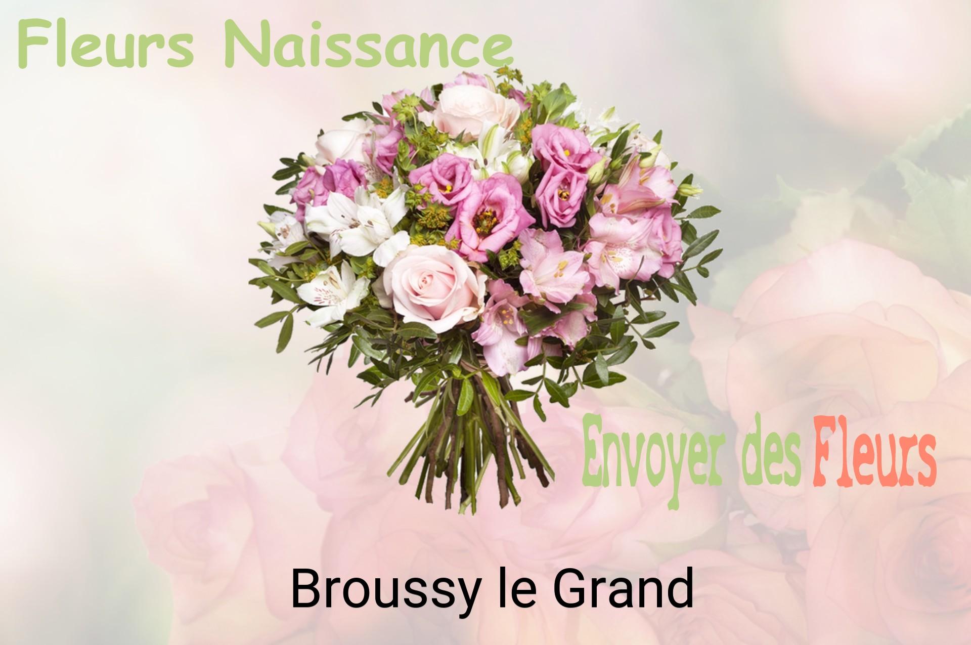 Bouquet de fleurs de naissance livré à Broussy-le-Grand