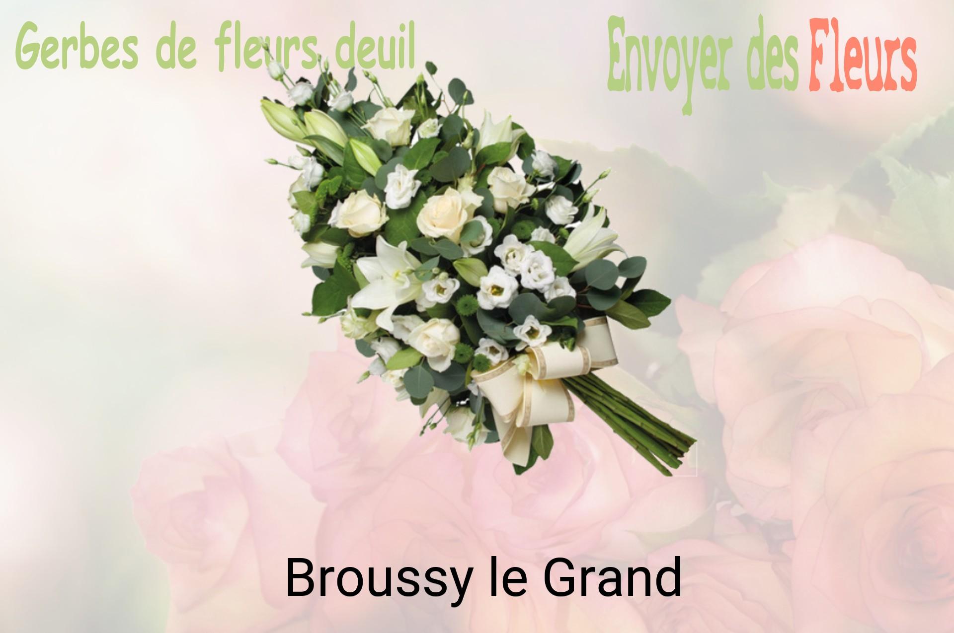 Gerbe de fleurs de deuil livrée à Broussy-le-Grand